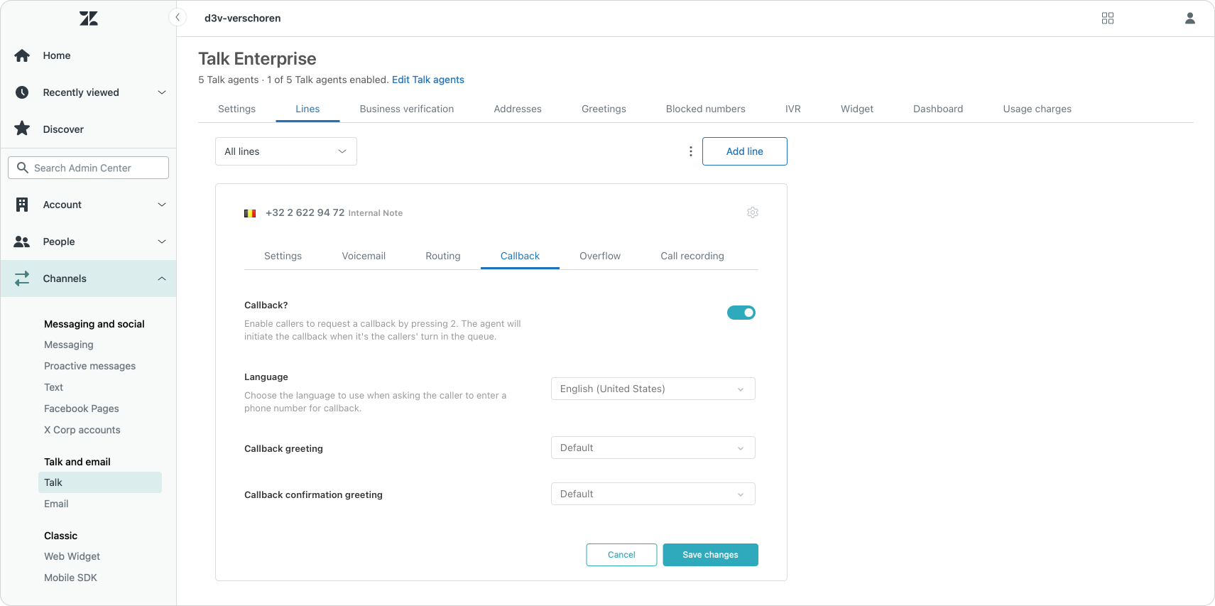 Creating callback requests via Zendesk AI Agents