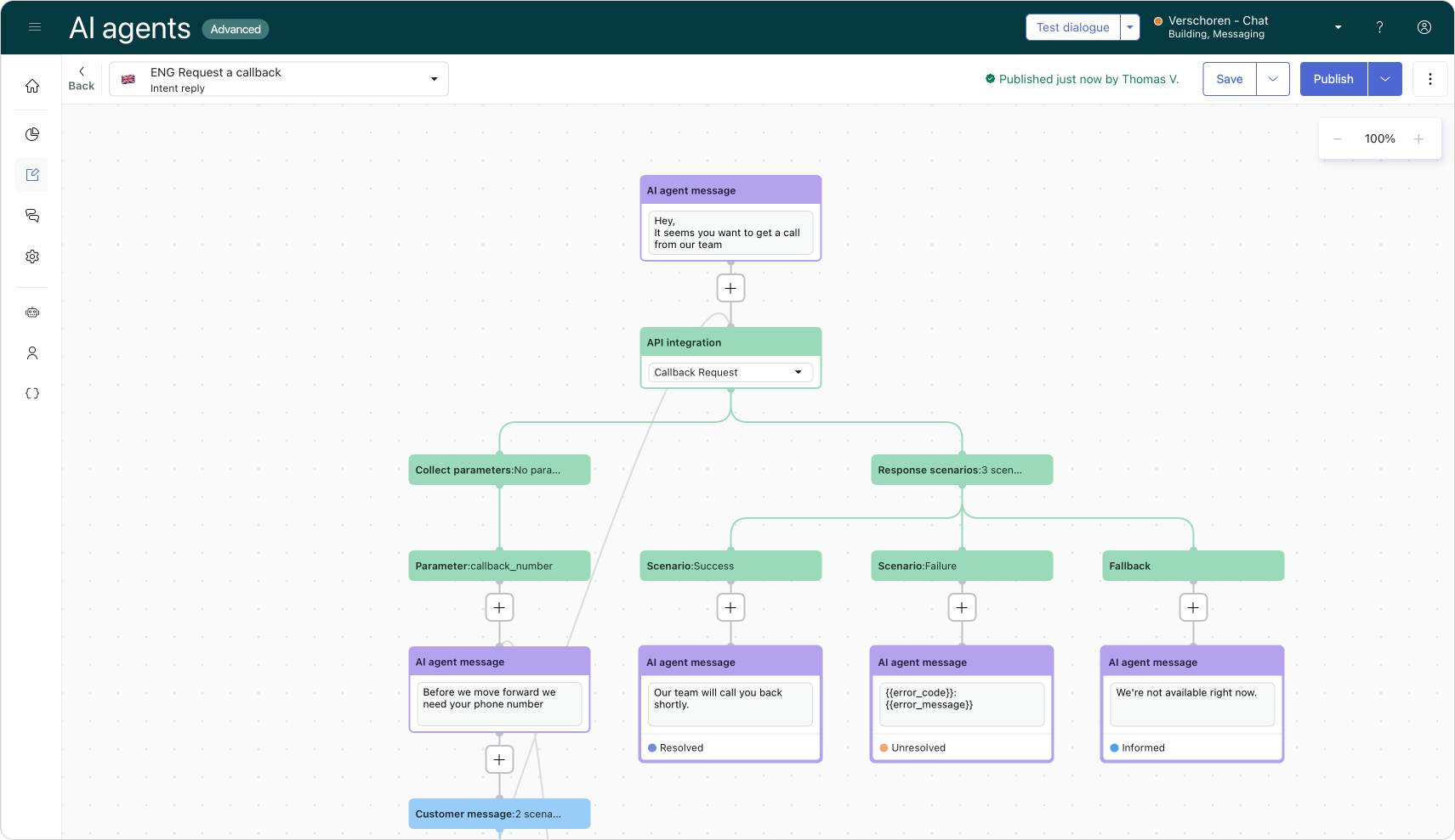 Creating callback requests via Zendesk AI Agents