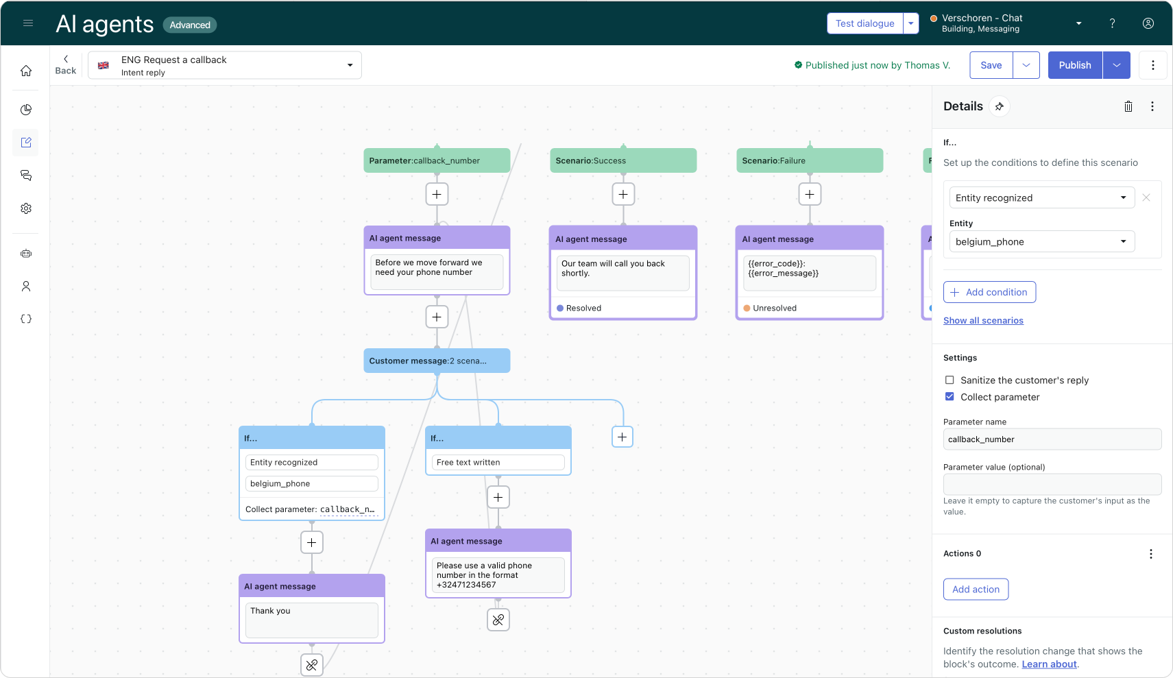 Creating callback requests via Zendesk AI Agents