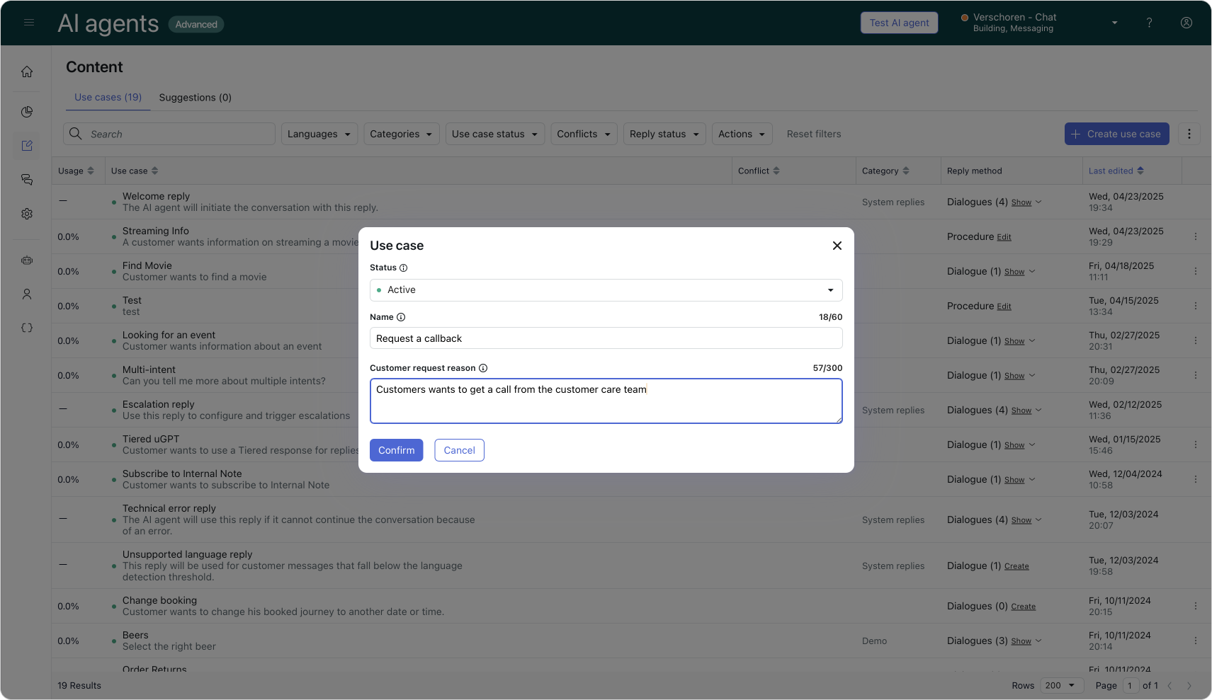 Creating callback requests via Zendesk AI Agents