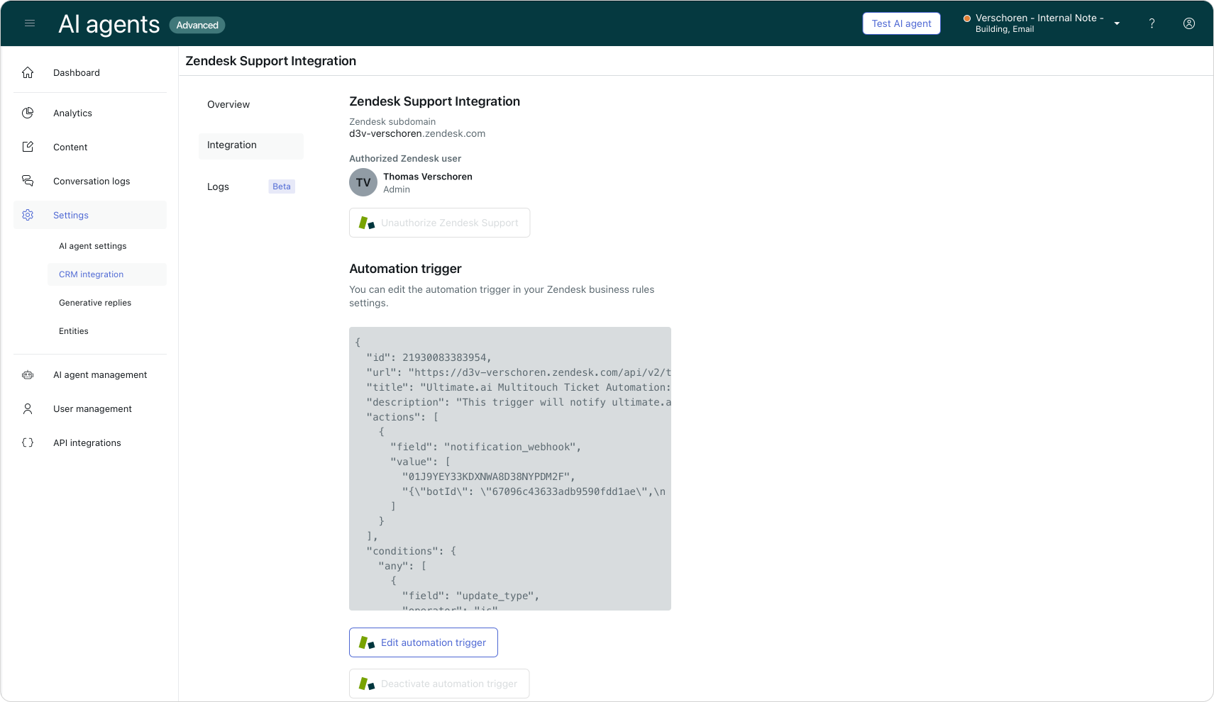 Generative email replies for AI Agents Advanced in Zendesk