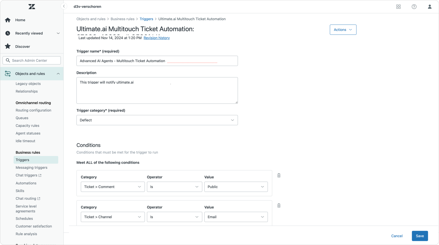 Generative email replies for AI Agents Advanced in Zendesk