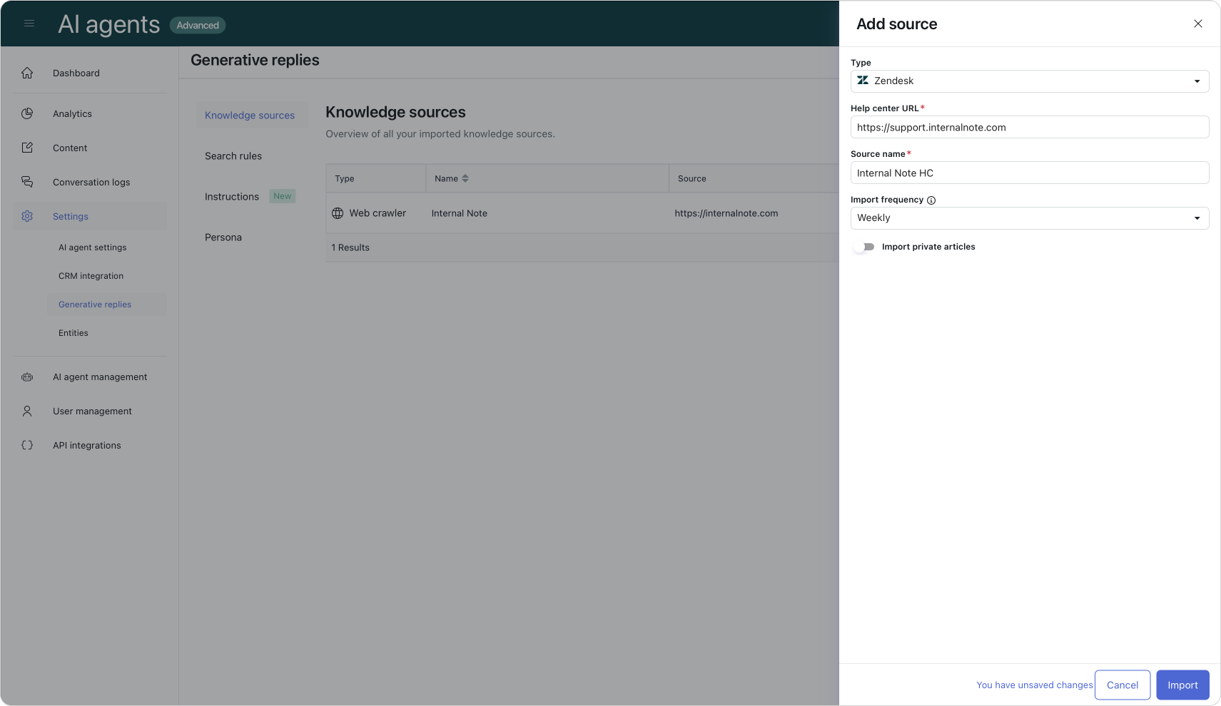 Generative email replies for AI Agents Advanced in Zendesk